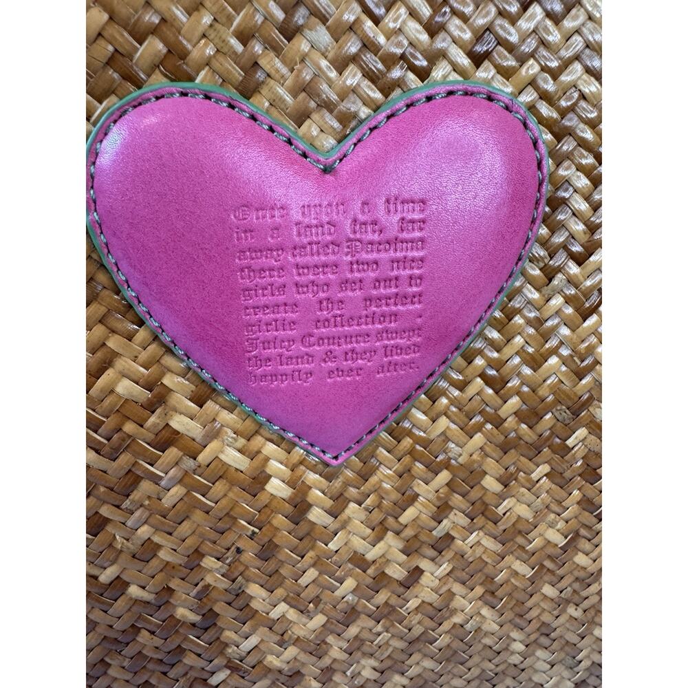 Vintage Juicy Couture Handbag Woven Straw Wicker Style Purse Pink 90s Y2k RARE! - Picture 10 of 16